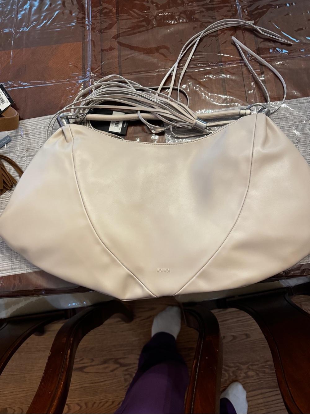 BCBG Women's Shoulder Bag in Almond
